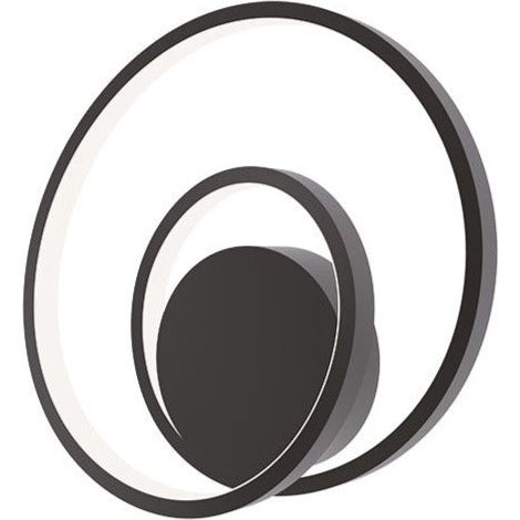 Applique LED LIEVE in alluminio nero 15W con interruttore CCT 30x11 cm..