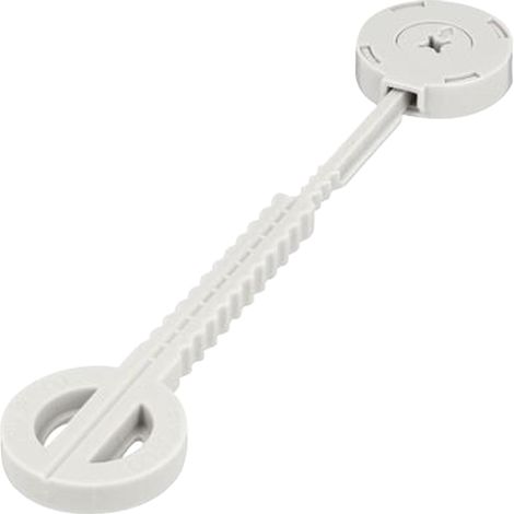 Itar – Connecteur d'assemblage plan de travail pour panneaux 10 mm – Décor gris – Polymère renforcé – Installation push/drop