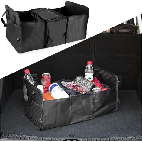 Organisateur de coffre de voiture pliable et isotherme, noir (1/5)
