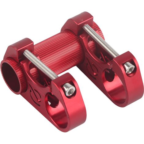 Tige de Vélo Pliable Double Réglable Ultra-Légère Poignée Bicyclette Rouge (1/5)