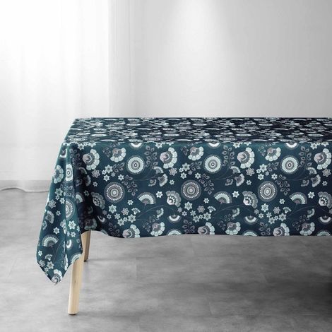 Nappe rectangulaire 145x240 cm Garance bleu (1/3)