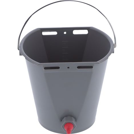 8L seau distributeur en plastique avec tétines et clapets anti-retour, équipement d’alimentation pour agneaux.