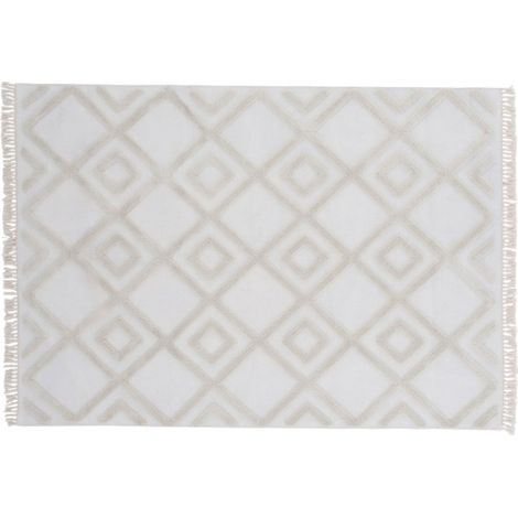 Tapis Design avec Franges "Towa" 160x230cm Naturel (1/5)