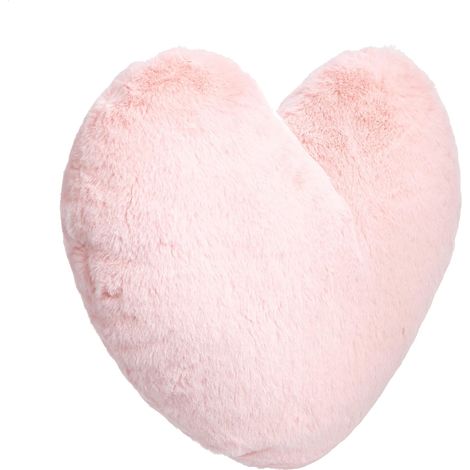 Coussin décoratif en forme de cœur de pivoine rose pour enfants, 45,7 x 36 cm (1/5)