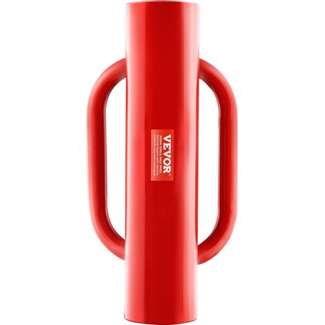 Enfonce-pieux de Clôture, Diamètre Intérieur 68,58 mm, Pilon de Poteau en T Manuel avec Poignées en Acier au Carbone Robuste 6,4 kg, Canal U pour Ferme, Poteau de Signalisation, en Bois, Rouge (1/5)