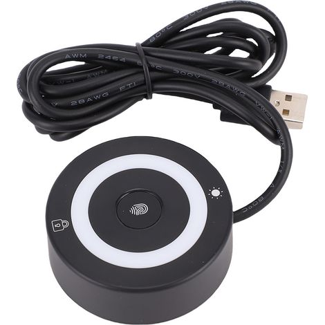 Lettore di impronte digitali USB da tavolo, sensore tattile capacitivo a 360°, connessione scanner con luce colorata per Windows 10/11 (1/4)
