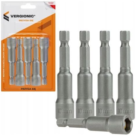 Set di 5 bussole magnetiche per cacciavite da 10 mm
