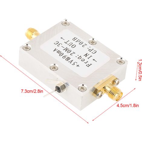 Eine Breitband-HF-Leistungsverstärkermodulplatine (0,02–3 GHz, Verstärkung 20 dB) für hohe Frequenzen (1/5)