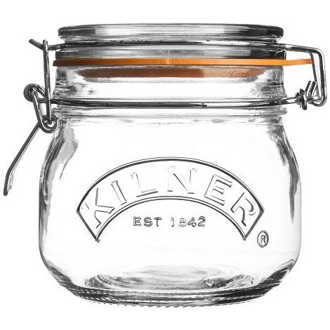Bocal Kilner 0,5 l, bocal rond à couvercle à clip