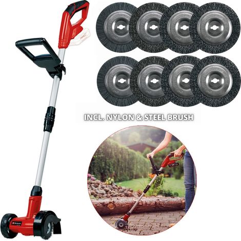 Einhell 18v Cordless Grout Cleaner Patio Weed Moss GC-CC 18 Li Wire Brush x8 (1/5)