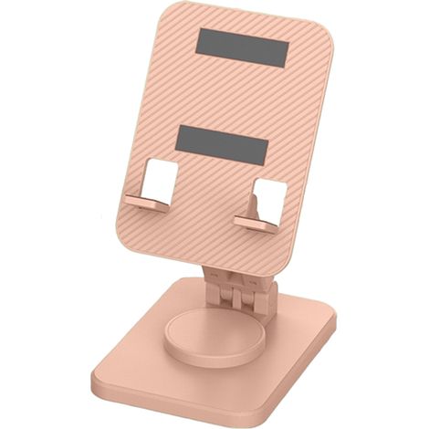 1 support de bureau pour téléphone et tablette, rotatif 360°, réglable en hauteur et angle, antidérapant, pliable (1/5)