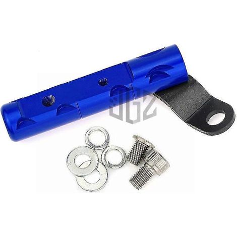 CNC-gefräste Motorrad-Rückspiegelverlängerung mit Handyhalterung, universell passend für Yamaha, Kawasaki, Suzuki und Ducati – Blau
