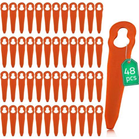 Lot de 48 Lames de Rechange en Plastique pour Tondeuse pour Stihl Polucut 2-2 Polycut 3-2 Trimmer de pelouse FSA 45 FSA 57 FSE 52,Remplace OEM 4008 007 1000 (1/5)