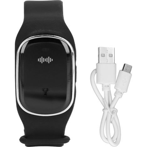 Ortviai Bracelet Anti-moustiques Ultrasonique Rechargeable USB pour Adultes – Noir, Étanche & Léger (1/5)