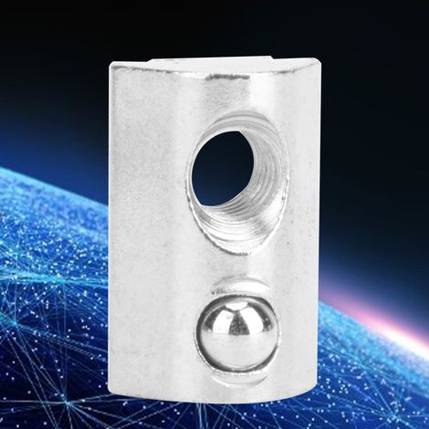 50 écrous élastiques à rainure en T pour profilés en aluminium, conformes à la norme européenne (M6) (1/5)