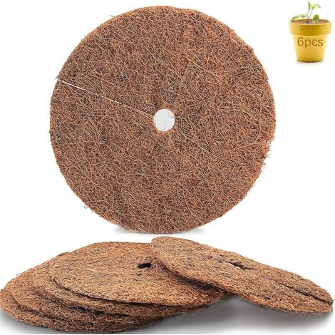 Tapis de protection pour plantes en cocotier, 6 pièces, disques de protection pour plantes en cocotier. (1/5)