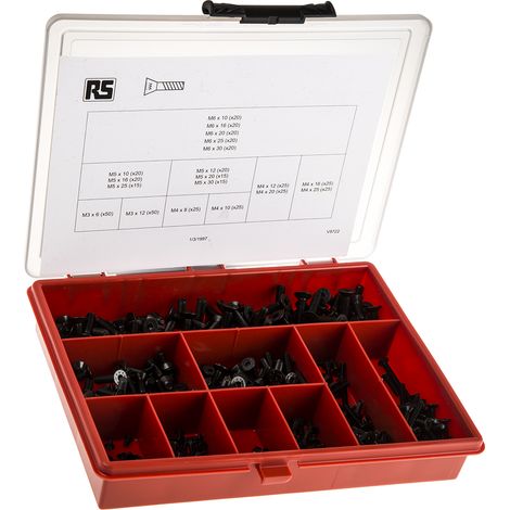 Kit de vis en Acier, 455 pièces, M3, M4, M5, M6 ( Prix pour 1 Kit )