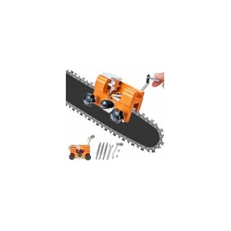 Afilador de cadena para motosierra, plantilla para afilar cadenas de motosierra, fácil de usar, kit de afilado de cadena para motosierra, para todo tipo de motosierras, leñadores y jardineros. (1/5)