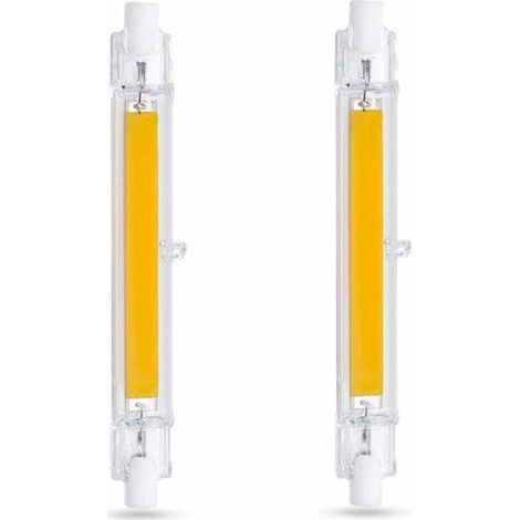R7S 118 mm 20 W Kaltweiß 6000 K LED-Lampe, 2000 lm, nicht dimmbar, schlanke COB R7S 118 mm LED-Lampe für Wand-/Stehlampen, 2er-Pack (1/4)