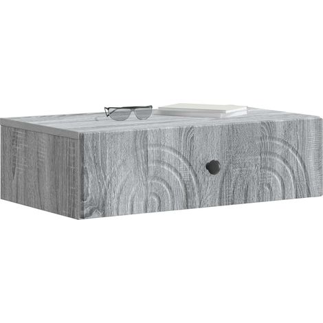 Maison Exclusive - Tavolino da Parete Laterale Grigio Sonoma 59 x 34,5 x 17 cm