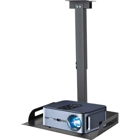 Support de projecteur Support de projecteur à fixer au plafond Suspension du plateau de projecteur Hauteur réglable 34-56cm Noir 14kg (1/5)