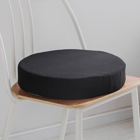 45x45x8cm Coussins Siège Ronds Noirs, Housse Zippée Amovible, Salle à Manger/Cuisine/Jardin/Bureau (1/4)