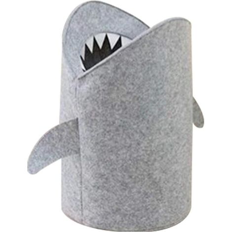 Bardusch-Panier de rangement pliable en feutre, 13" x 21", gris, pour linge, jouets ou vêtements d’enfants (1/4)