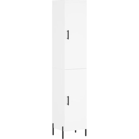 Credenza buffet cassettiera mobile contenitore organizer cucina soggiorno soggiorno alto 34,5 x 34 x 180 cm derivati del legno bianco 020032288