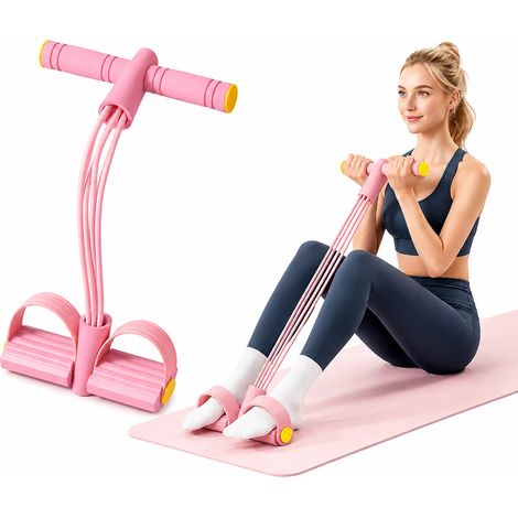 Bande de Résistance à Pédale 6 Tubes - Entraînement Abdominal et du Tronc, Yoga et Fitness à Domicile (1/5)