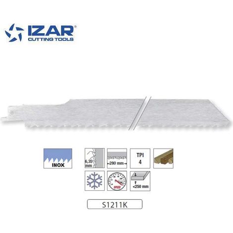 Lame scie sabre Izar S1211K (x1) en inox 300 mm pour glaces et surgelés