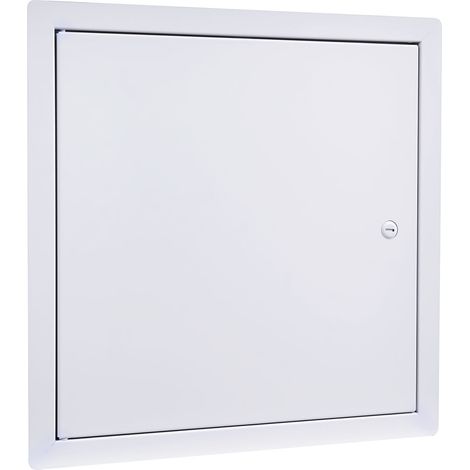 Mophorn Trappe de visite 39x39 cm, panneau d'accès en acier galvanisé pour cloison sèche, adapté aux plafonds, installations de plomberie et câblage électrique, découpe 37x37 cm, finition blanche (1/5)