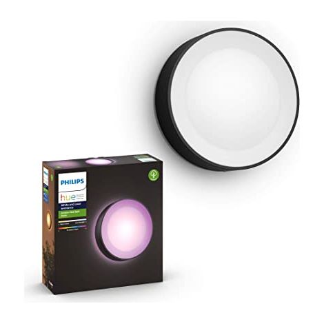 Philips Hue – Applique murale extérieure LED IP44 noire – Métal résistant – 16 millions de couleurs – Lumière douce et rétroéclairage – 1050 lm - 1746530p7 (1/10)