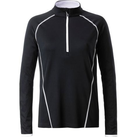 James & Nicholson Langarmshirt Damen JN497 Gr. XL black/white (1/3)