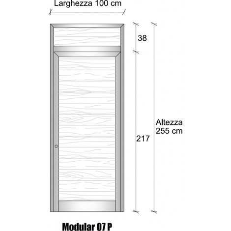 Modulo Continuativo Parete Divisoria in Alluminio Chiusa Perline con Porta - H2550xL1000 mm - Colore Verde Mix ITALFROM (1/4)