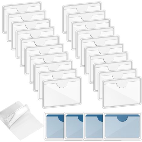 Self-Adhesive Card Sleeves 5 x 7 cm, 24 Pieces Adhesive Pouches (1/5)