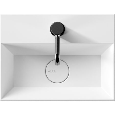 Lavabo Spy appoggio/sospeso salvaspazio 40x30 rettangolare in