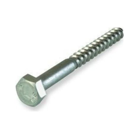 Vis À Bois - Acier Inox A2 - 8 X 80 Mm - Tête Hexagonale - Lot De 10