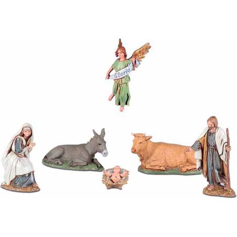 NATIVITà 10CM 6 STATUETTE IN RESINA