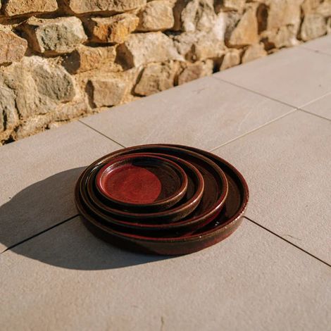 Sottovaso 45cm rosso mattone