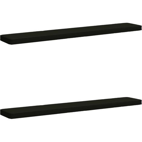 Coussins de banc 2 pièces VUGHT 2 pcs 100 % polyester Noir vidaXL (1/5)