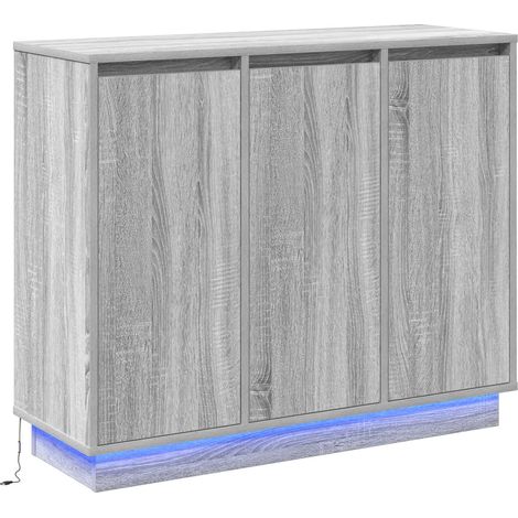 Maison Exclusive - Madia LED Grigio Sonoma 90 x 32 x 75 cm Legno multistrato