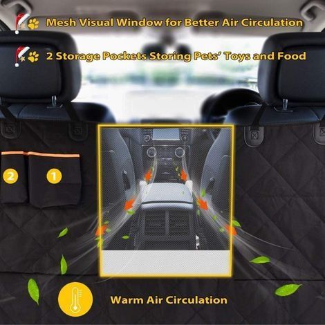 Hundesitzbezug, wasserdichter Rücksitzschutz, Hundehängematte für Auto-/SUV-Rücksitz, rutschfest, leicht zu reinigen (1/4)