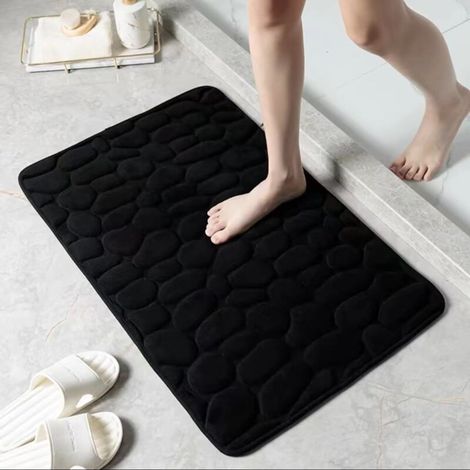 Tapis de bain tapis de bain antidérapant tapis de bain absorbant lavable en machine de haute qualité (1 portion) (1/4)