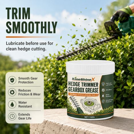 KineShineX garden tool gearbox grease for hedge trimmers and other transmission gear maintenance. (1/5)