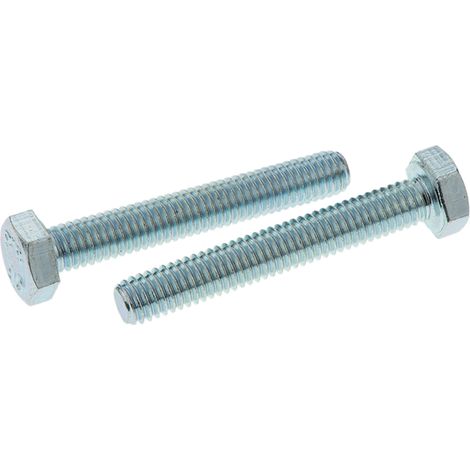 Vis à tête hexagonale, Acier Galvanisé et passivé, M6 x 40mm ( Prix pour Sachet de 100 )