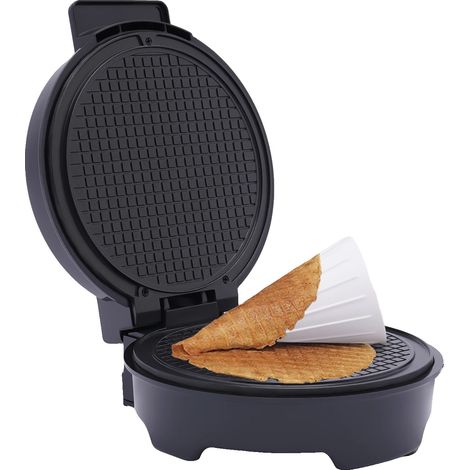 Appareil à cônes de gaufres, 1200W de puissance, température de 150-200℃, revêtement antiadhésif, design compact (1/5)