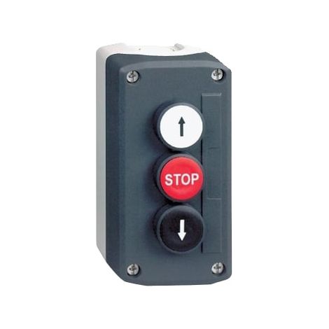 Cassetta di comando 3 pulsanti O22 bianco/rosso/nero IP66 - XALD326