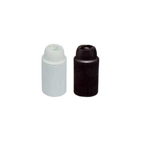 PORTALAMPADA E14 TERMOPLASTICO LISCIO- - colore nero - 10 pezzi