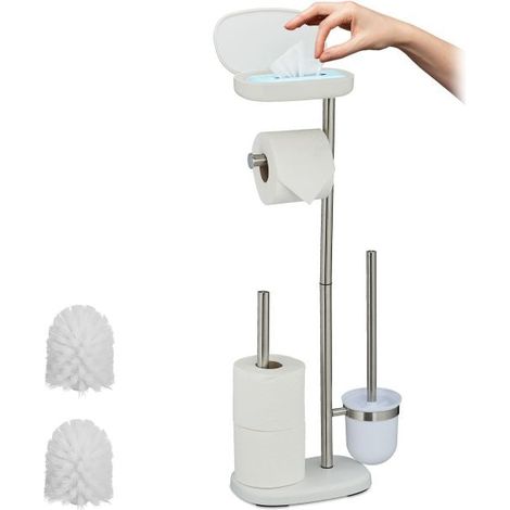 Portarotolo in acciaio inox con ripiano