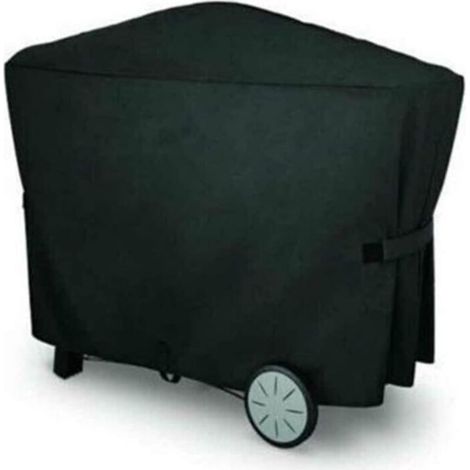Housse pour barbecue à gaz, bâche de protection 112,4 x 64,1 x 95,6 cm, tissu imperméable et résistant aux UV, compatible Weber, noire (1/5)